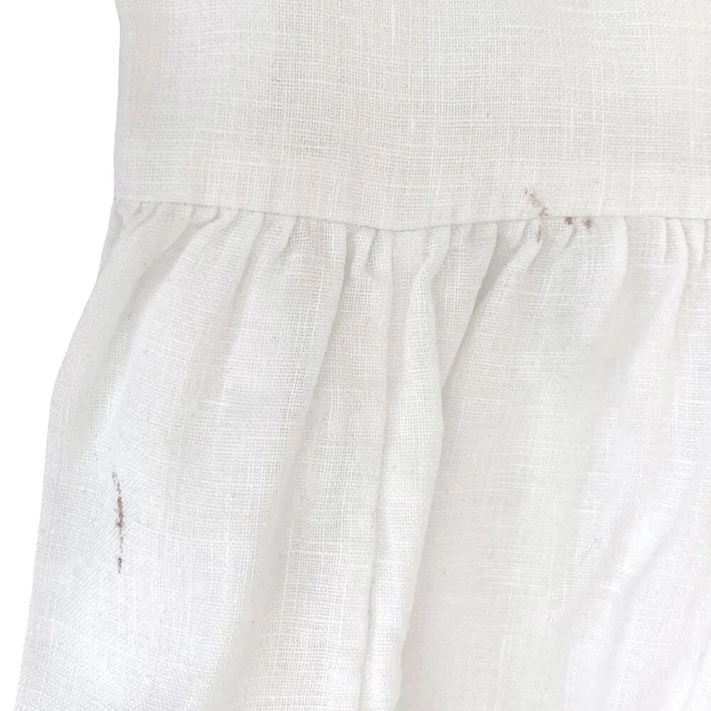 WILFRED Ohara Tiered Linen Maxi Dress White Puff Sleeve - Picture 14 of 14